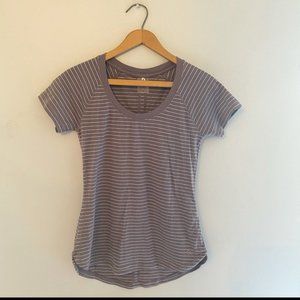 Calia Workout Tee Grey Striped Athletic Soft